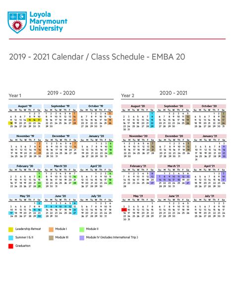 Marymount Academic Calendar